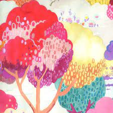 PETAL Fanciful Scenic Watercolor from Fanciful Forest by Momo for Moda