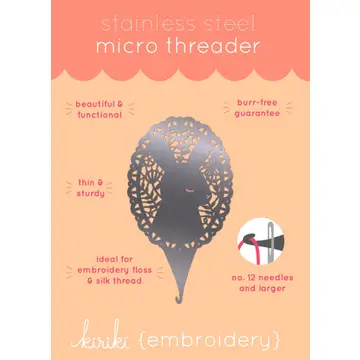 Lace Bunny Stainless Steel Micro Threader from Kiriki Press