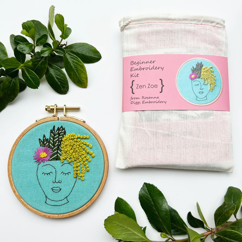 Zen Zone Embroidery Kit by Rosanna Diggs Embroidery