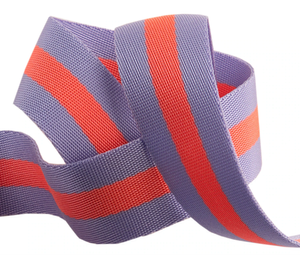 1.5" Striped Nylon Webbing from Tula Pink Yardage - Sold by the 1/4 Yard