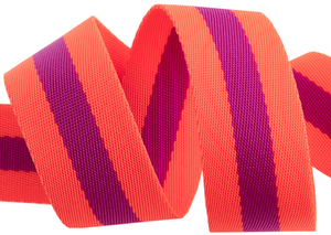 1.5" Striped Nylon Webbing from Tula Pink Yardage - Sold by the 1/4 Yard