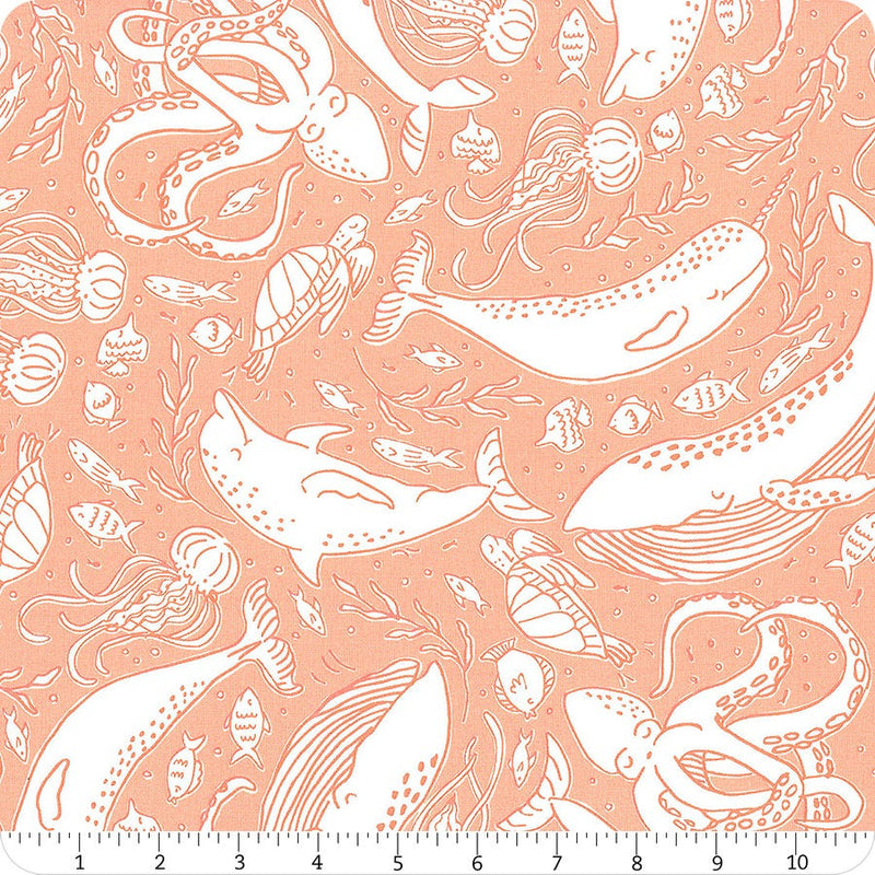 CORAL Ocean Friends from The Sea and Me by Stacy lest Hsu, Moda