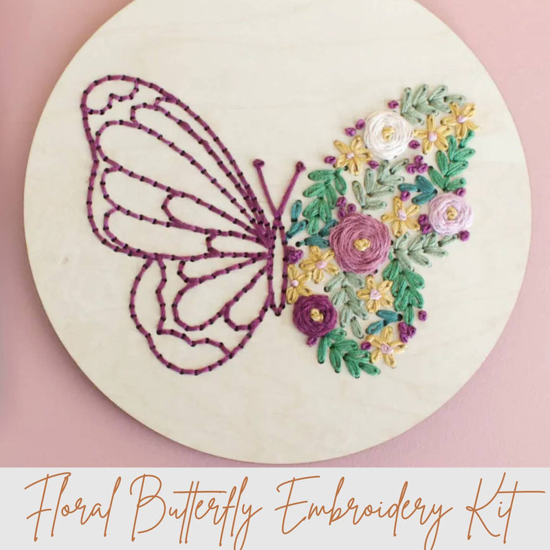 Floral DIY Wood Embroidery Kit from The HNB House