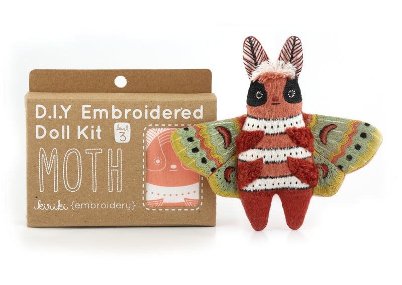 MOTH D.I.Y. Embroidered Doll Kit from Kiriki Press