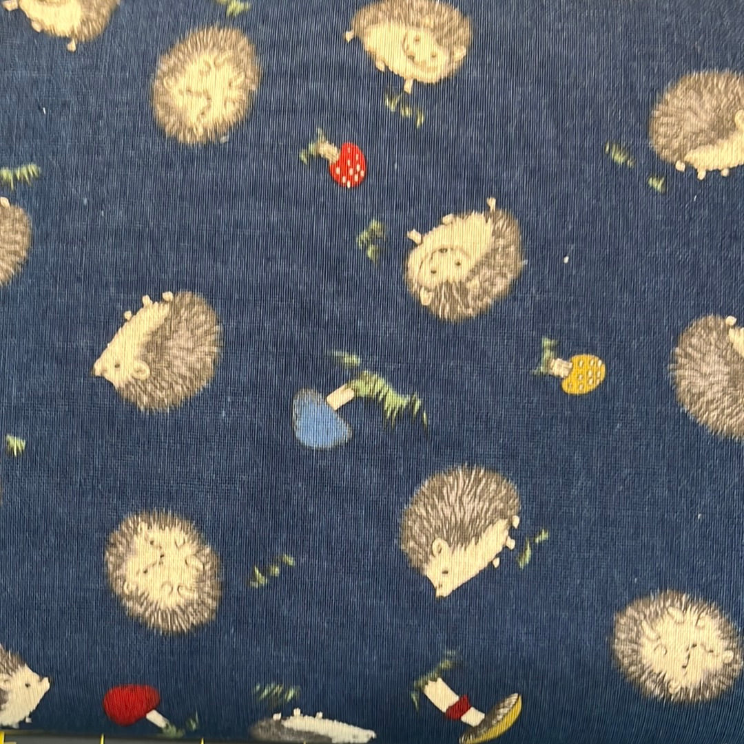 Blue Hedgehog Toss Oxford Cotton From Hishiei – Beehive Craft Studio