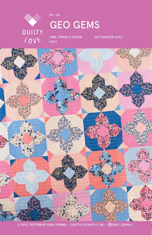 Geo Gems by Emily Dennis of Quilty Love