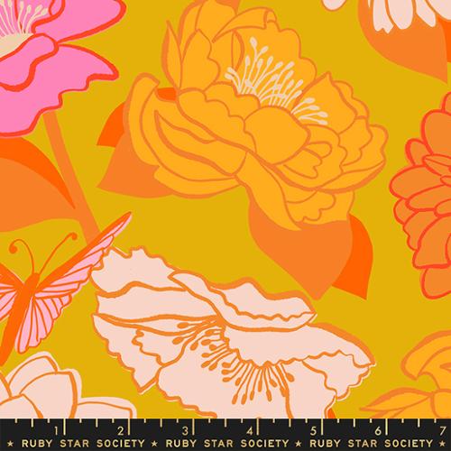 GOLDENROD, Flowerland Floral from Flowerland by Melody Miller for Ruby Star Society