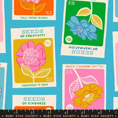 SUMMER SKY, Seeds from Flowerland by Melody Miller for Ruby Star Society