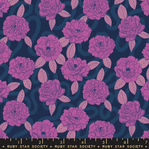 NAVY, Peonies from Verbena by Jen Hewett for Ruby Star Society