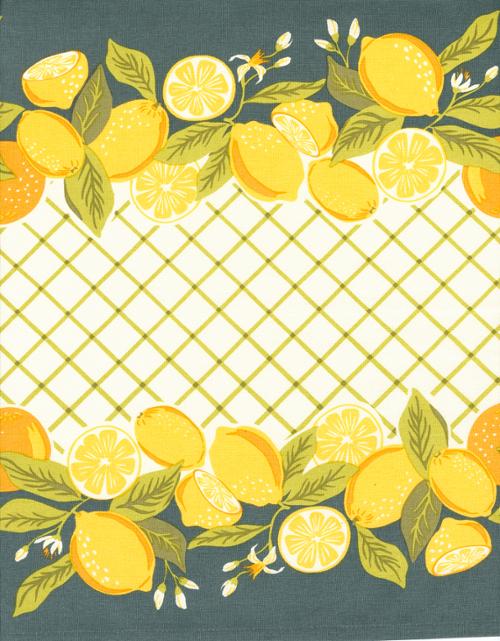 LEMON DELIGHT Classic Retro Toweling from Stacy West Hsu (16" wide)