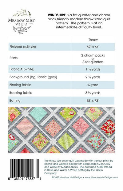 Woodshire a Quilt Pattern by Cheryl Brickey for Meadow Mist Designs