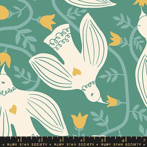 WATERCRESS CANVAS Hummingbirds From Endpaper by Jen Hewett for Ruby Star Society