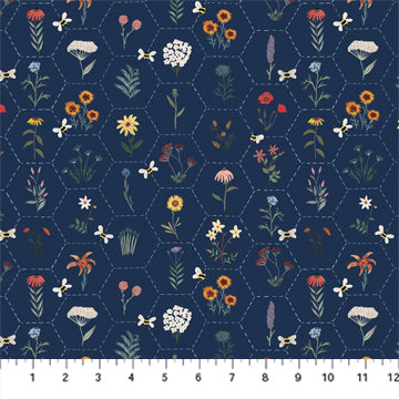 NAVY Taxonomy from Eden by Boccaccini Meadows for Figo Fabrics