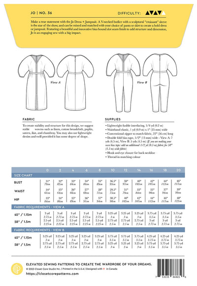 Jo Dress + Jumpsuit Pattern from Closet Core Patterns