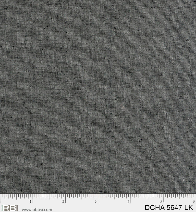 CHARCOAL Dreamweaver Chambray by P&B Textiles