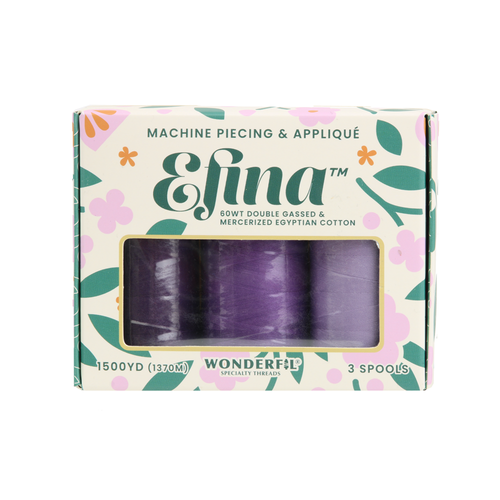 ROYAL Efina Wonderfil 60wt Egyptian cotton thread for machine piecing and appliqué