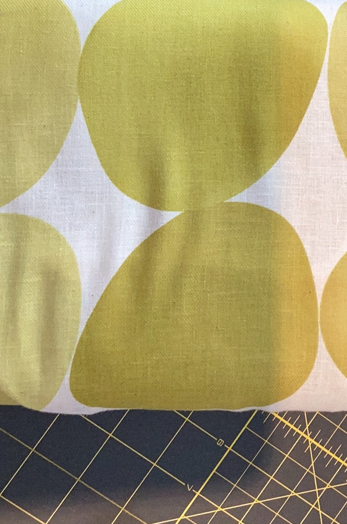 YELLOW Stone DotsLightweight Linen/Cotton Blend from Kokka