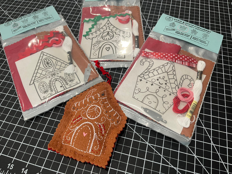 DIY Felt Gingerbread  Kit by XO Stitches Stitch Club