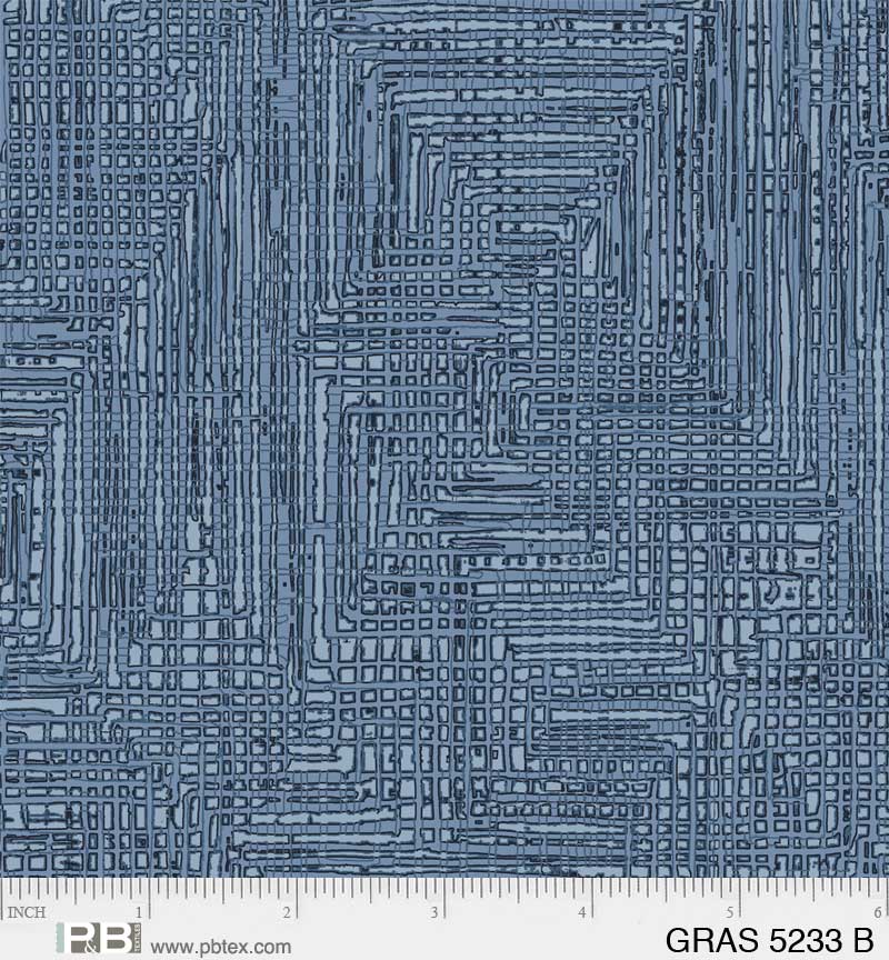 BLUE Grasscloth Grass Roots from P&B Textiles