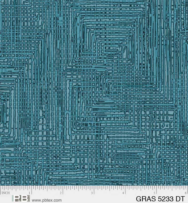 DARK TEAL Grasscloth Grass Roots from P&B Textiles