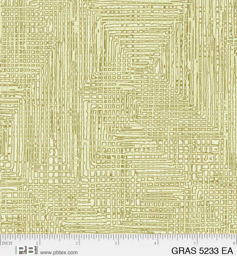 ECRU GREEN Grasscloth Grass Roots from P&B Textiles