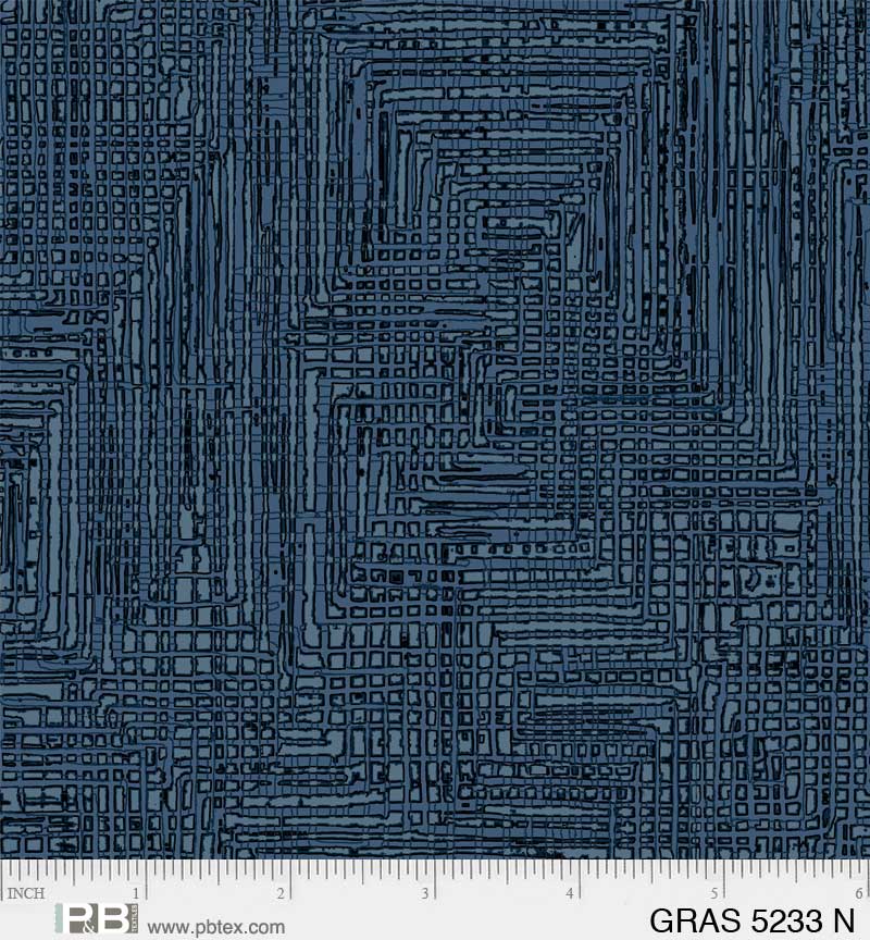 NAVY Grasscloth Grass Roots from P&B Textiles