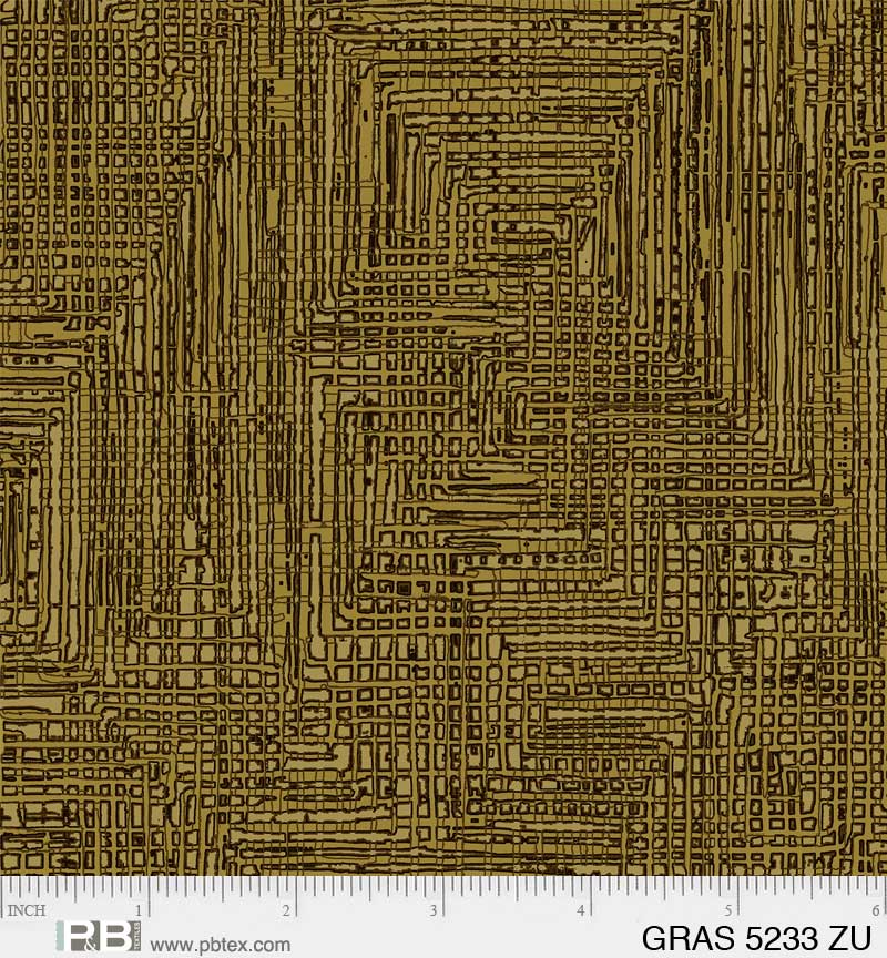 DARK TAN Grasscloth Grass Roots from P&B Textiles