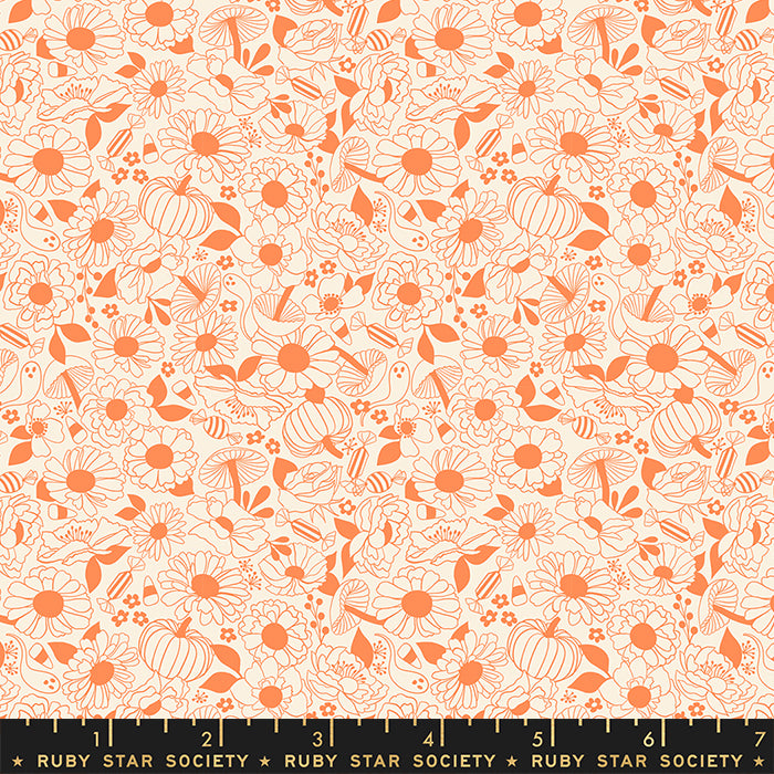 PUMPKIN Halloween Floral From Tiny Frights, A Collaborative Collection for Ruby Star Society