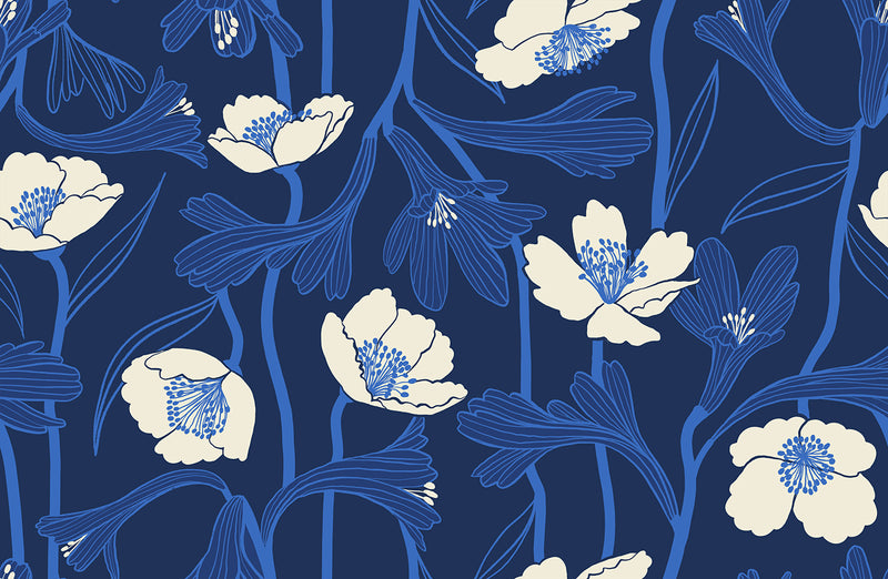 NAVY Water Flowers from Water, A Collaborative Collection for Ruby Star Society