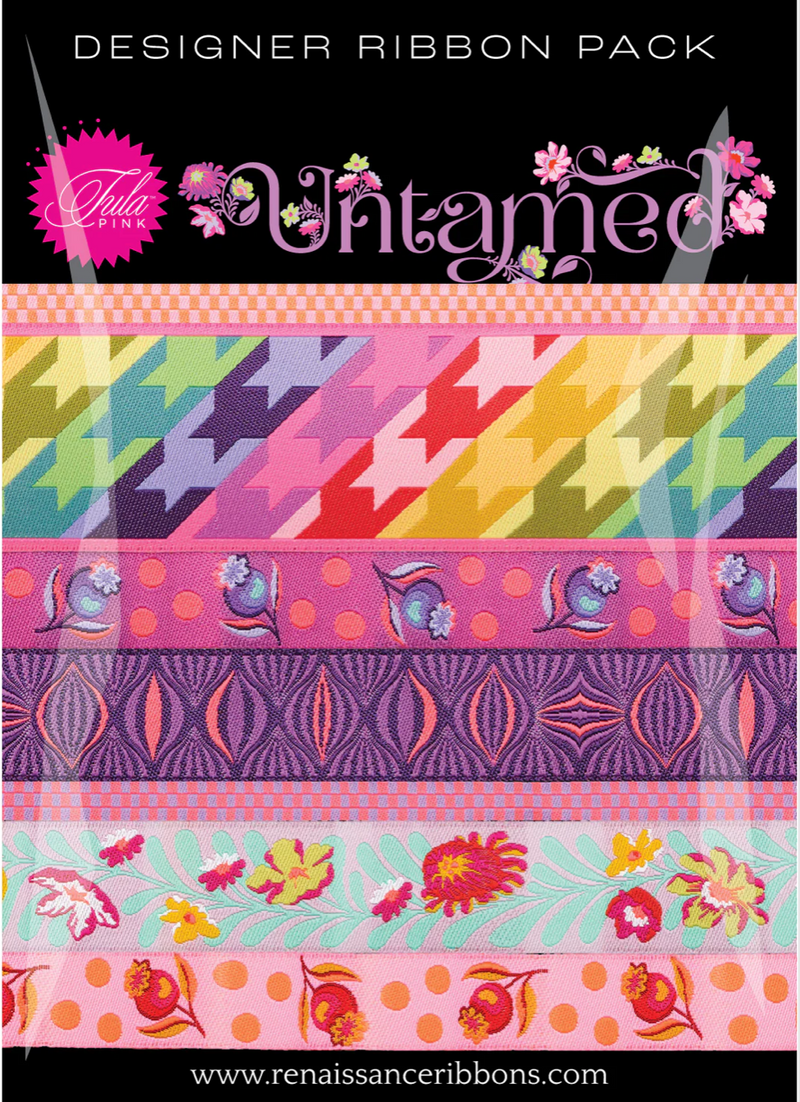 Designer Ribbon Pack of Cosmic Untamed by Tula Pink from Renaissance Ribbons