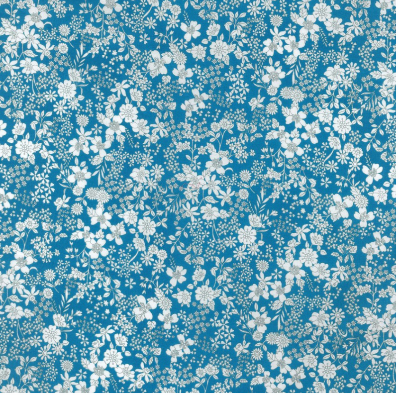 BLUE Floral Flownny  Lawn from KOKKA