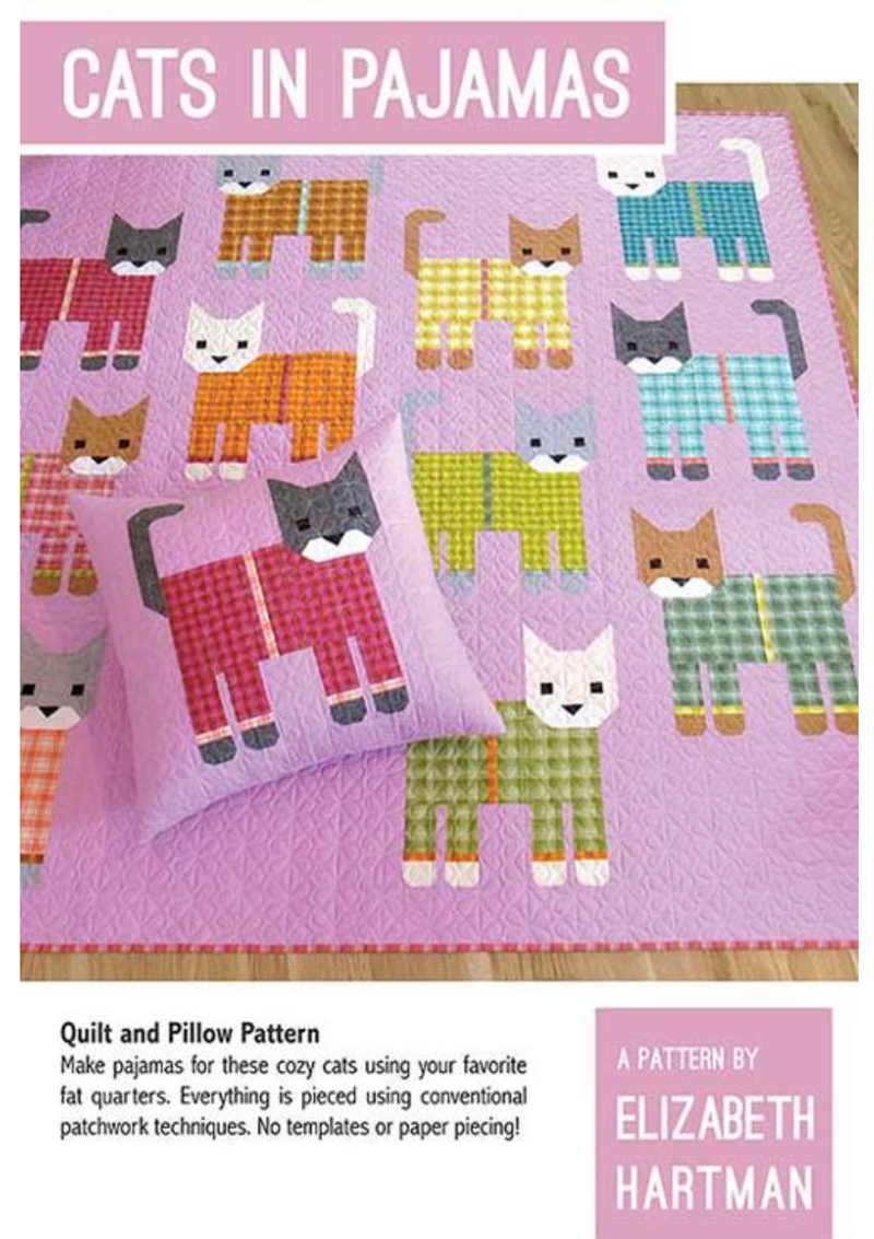 Cats in Pajamas, A Pattern by Elizabeth Hartman