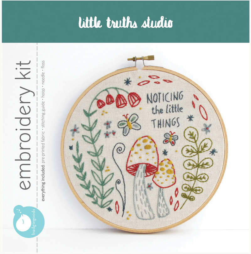 Noticing Embroidery Kit by Little Truths Studio from BudgieGoods
