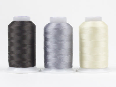 Decobob - Multipack - 3 2000m - Spools 80wt 100% Cottonized Polyester Thread by Wonderfil