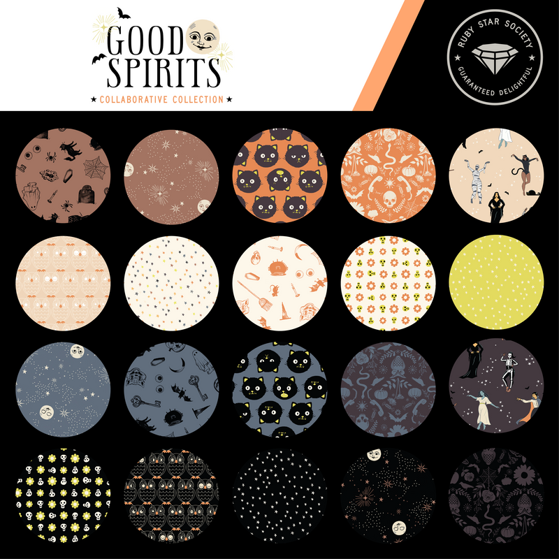 5" Charm Pack of Good Spirits, A Collaborative Collection by Ruby Star Society Fabrics