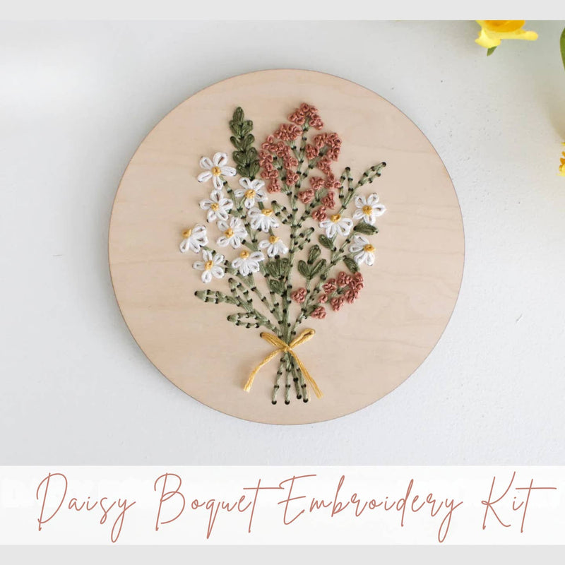 Daisy DIY Wood Embroidery Kit from The HNB House
