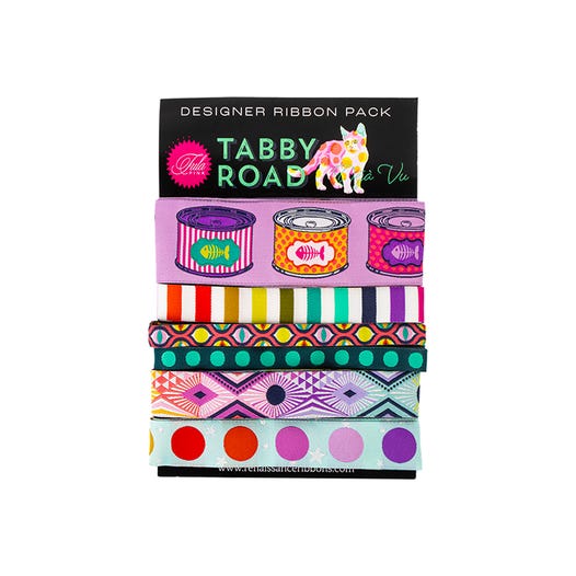 Designer Ribbon Pack of Tabby Road by Tula Pink from Renaissance Ribbons