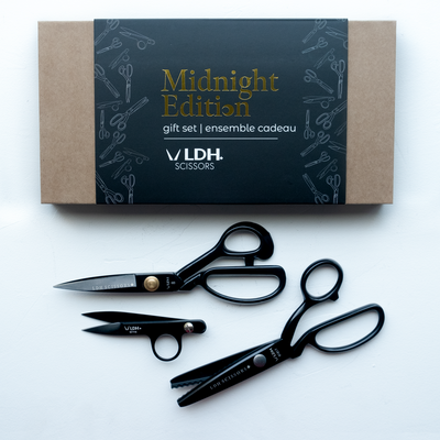 9" Midnight Edition LDH Gift Set - Fabric Shears, Pinking Shears and Thread Snips