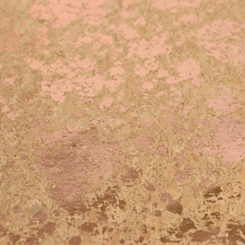 ROSE GOLD Splatter Cork Fabric