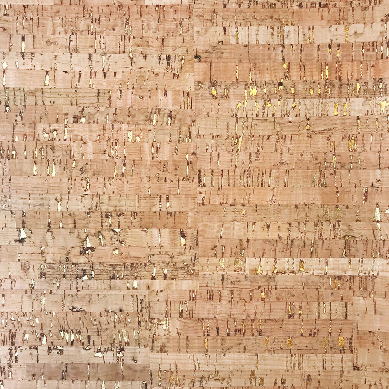 Cork fabric with gold flecks