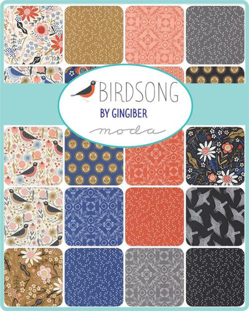 Fat Quarter Bundle plus panel Birdsong by Gingiber for Moda