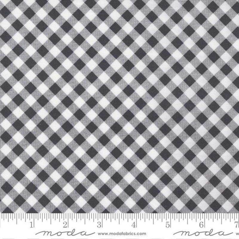 CHARCOAL Gingham, Country Rose by Lella Boutique for Moda