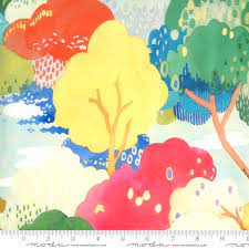 LEAF Fanciful Scenic Watercolor from Fanciful Forest by Momo for Moda