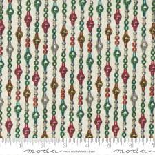 CREAM Glass Garland from Christmas Faire by Cathe Holden for Moda Fabrics