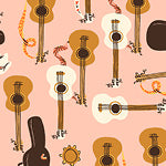 PINK Guitars, Far Far Away 3 by Heather Ross