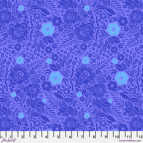 COBALT Lace from  Love Always, AM by Anna Maria for FreeSpirit Fabrics