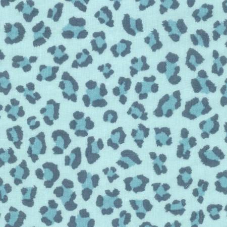 Light Blue Animal Skin - Double Gauze from Kokka