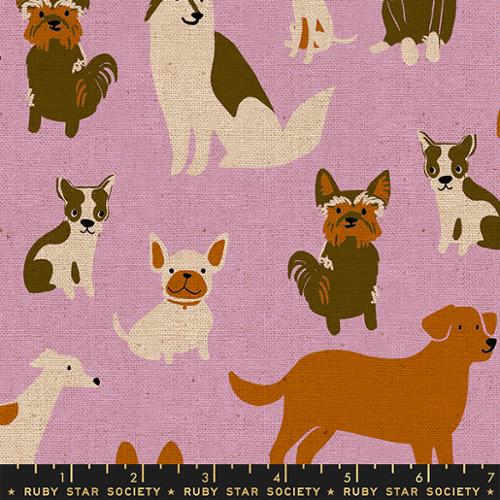 Macaron CANVAS Dog Medley from Dog Park by Sarah Watts, Ruby Star Society