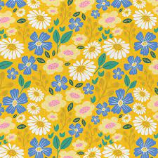 Yellow Picnic Wild Flowers by Mable Tan from Paintbrush Studio