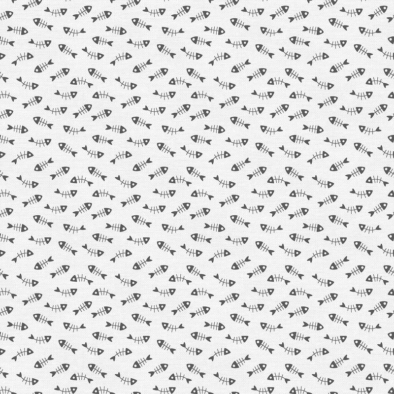 White Fishbones from The Tiny Garden, PBS Fabrics